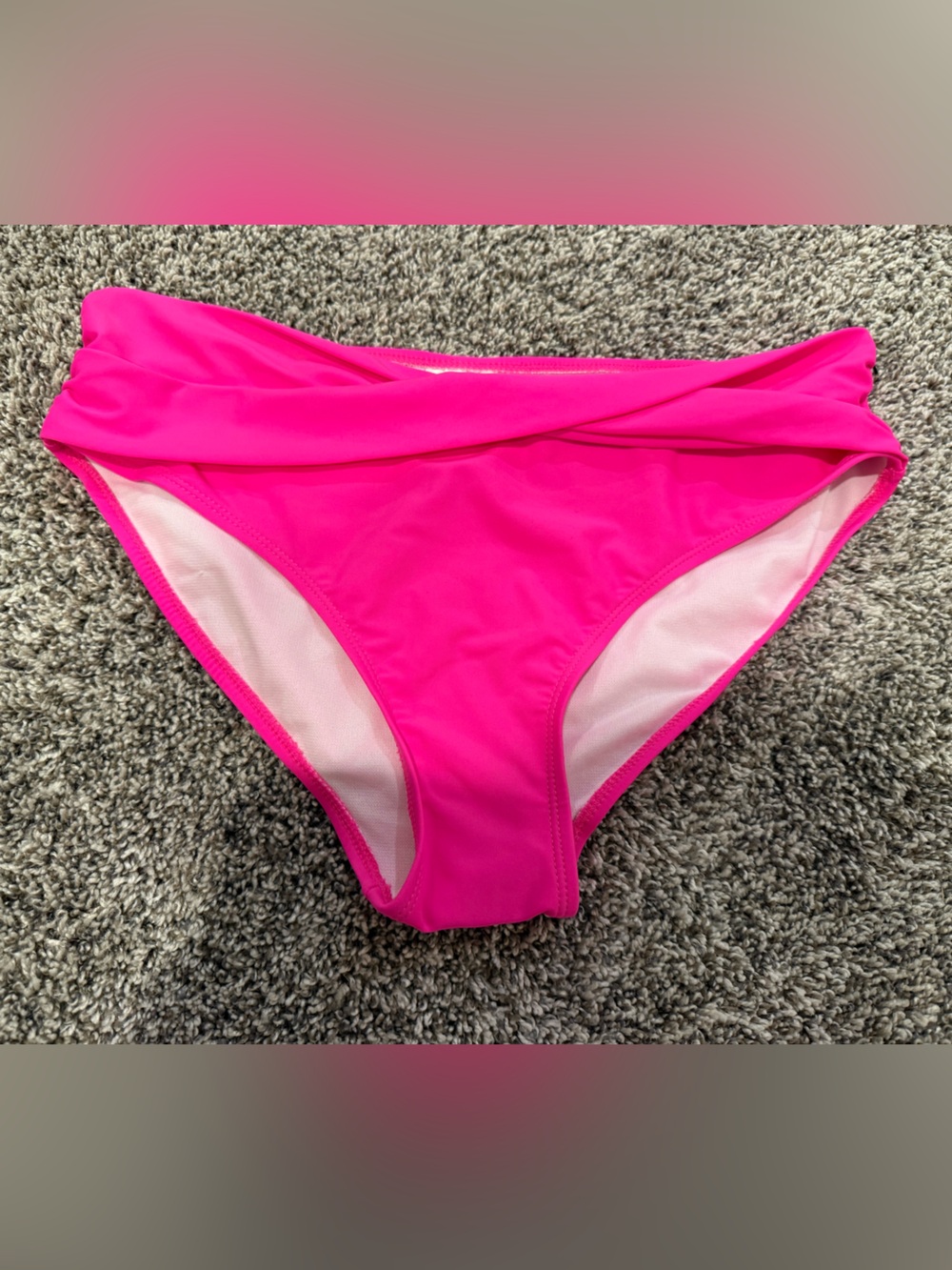 ZYIA Hot Pink Fold-Over Bikini Bottom